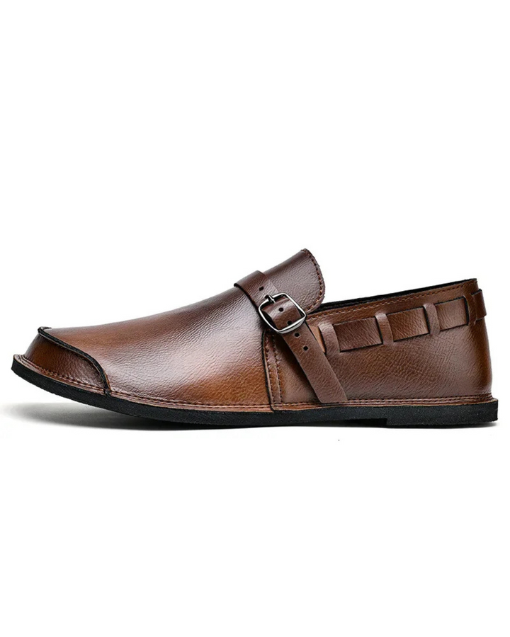 Olivia Sydney - Buckle Leather Loafers