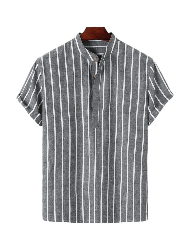 Olivia Sydney - Elegant Striped Short Sleeve Shirt