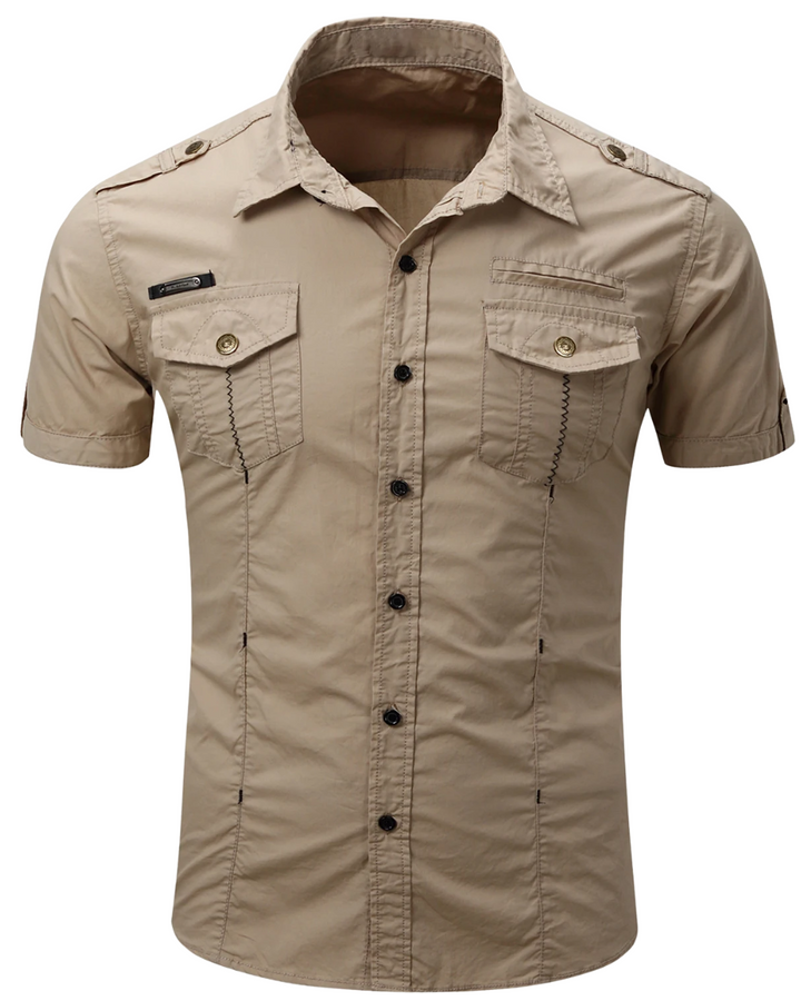 Olivia Sydney - Short Sleeve Cotton Cargo Shirt