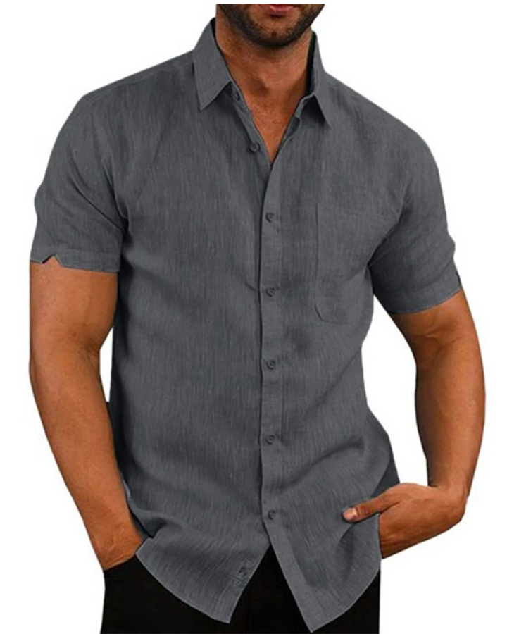 Olivia Sydney - Short Sleeve Linen Cotton Shirt