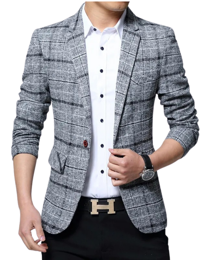 Olivia Sydney - Elegant Checkered Blazer