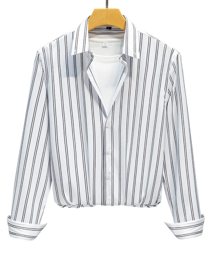 Olivia Sydney - Elegant Striped Men's Shirt
