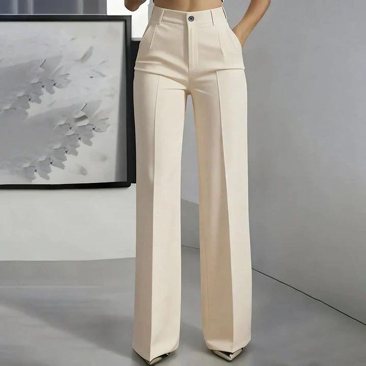 Olivia Sydney - Elegant High-Waisted Straight-Leg Trousers