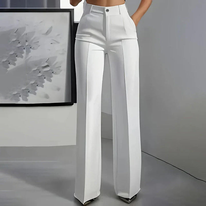 Olivia Sydney - Elegant High-Waisted Straight-Leg Trousers