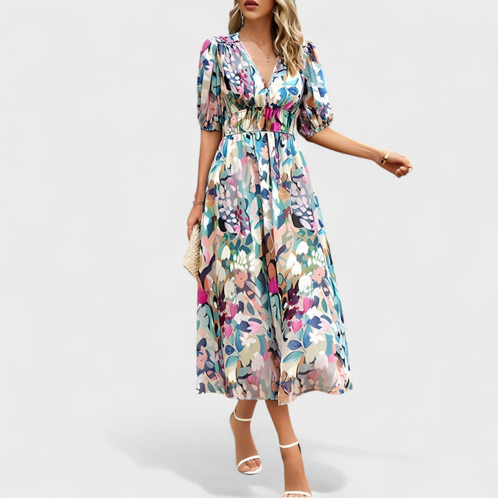 Olivia Sydney - Elegant Floral Midi Dress