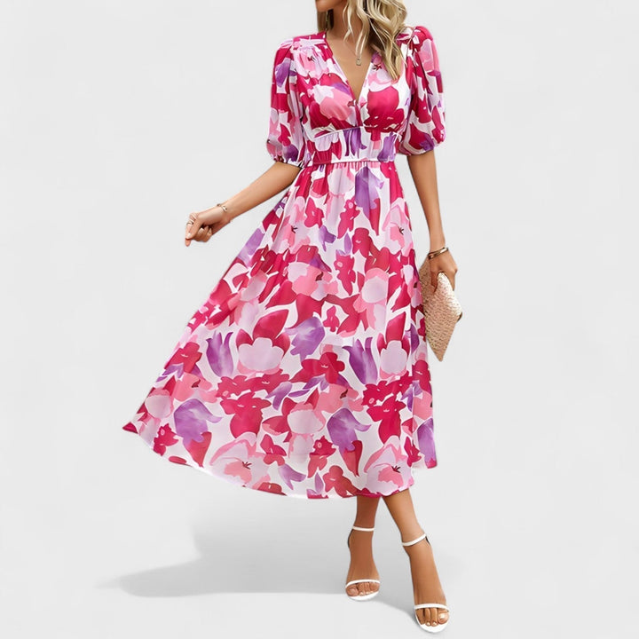Olivia Sydney - Elegant Floral Midi Dress
