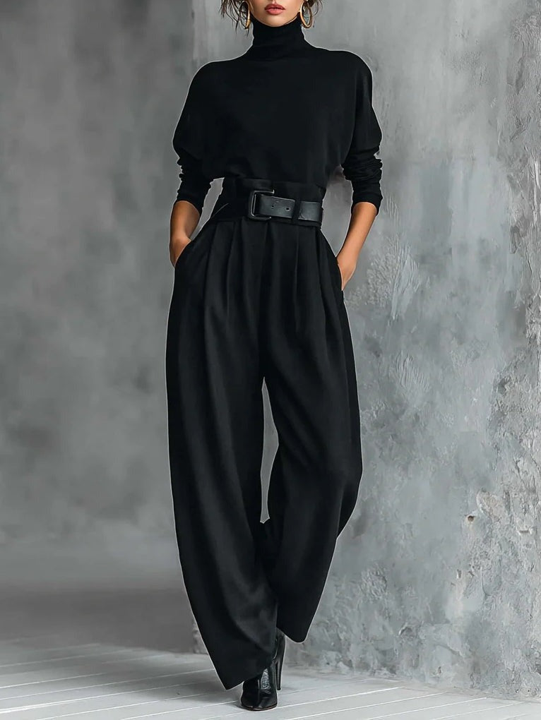 Olivia Sydney - High Neck Set & Straight Pants