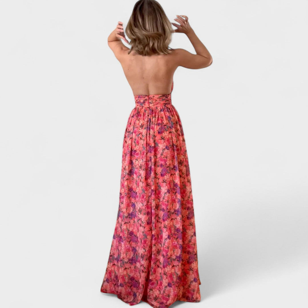 Olivia Sydney - Halter Neck Long Floral Dress