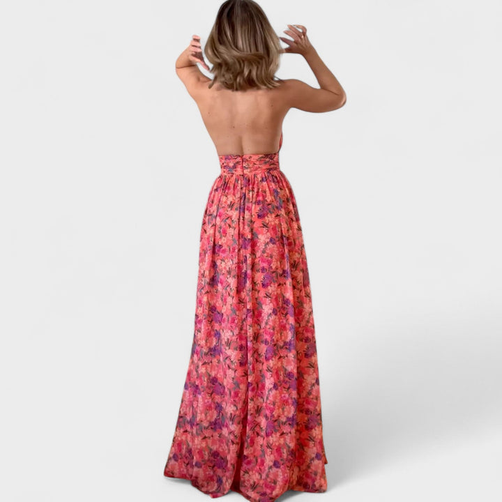 Olivia Sydney - Halter Neck Long Floral Dress