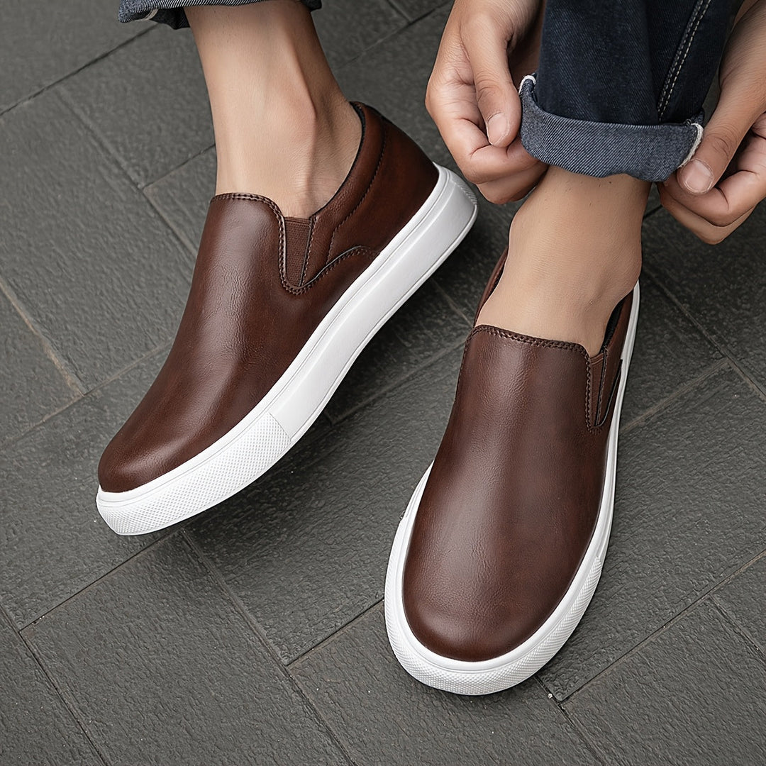 Olivia Sydney - Casual Leather Slip-Ons