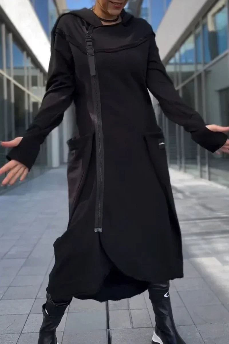 Olivia Sydney - Long Zippered Hoodie Made from Light and Breathable Fabrics