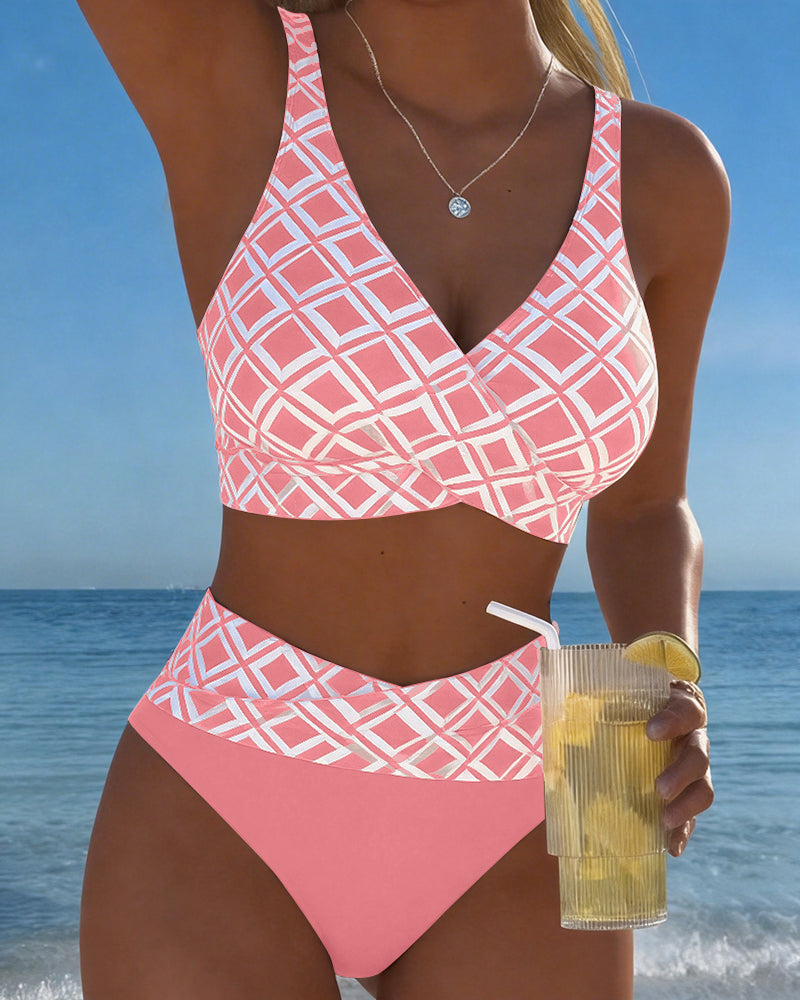 Olivia Sydney - High-Cut Printed Bikini