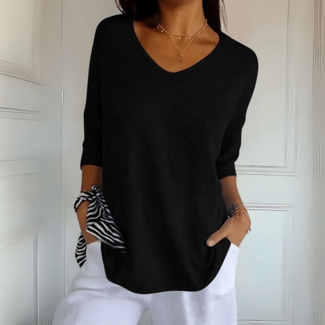 Olivia Sydney - V-Neck Knit Top