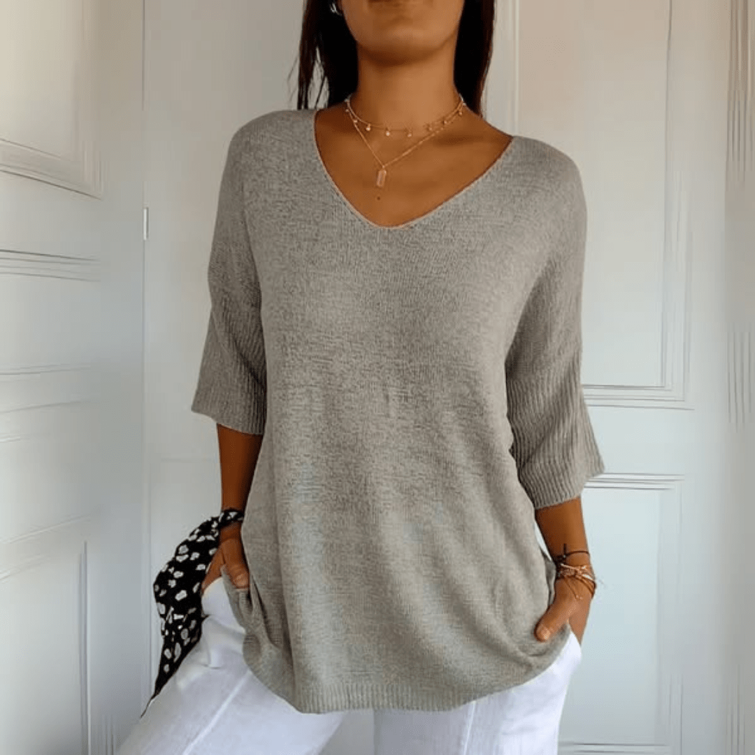 Olivia Sydney - V-Neck Knit Top