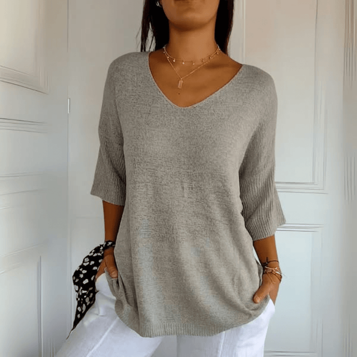 Olivia Sydney - V-Neck Knit Top