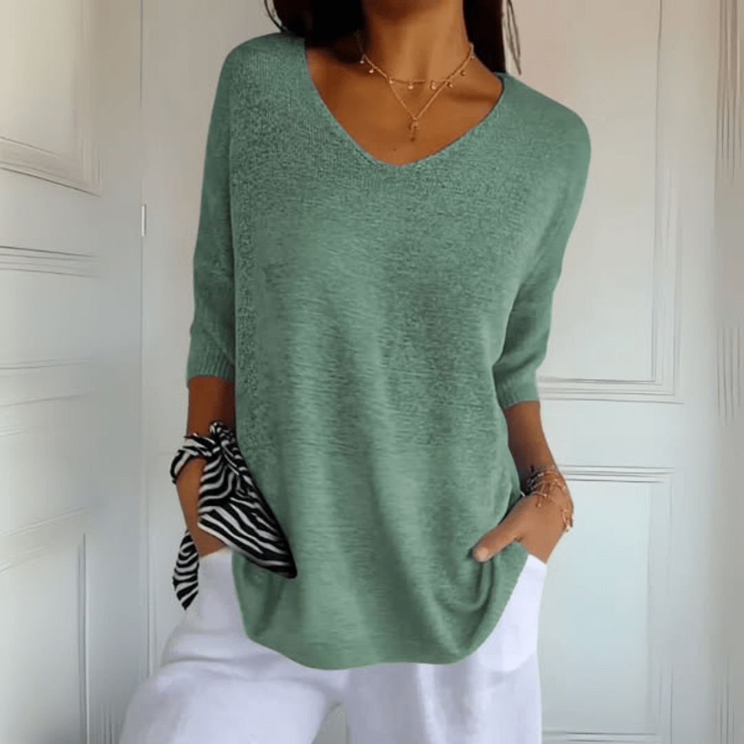 Olivia Sydney - V-Neck Knit Top