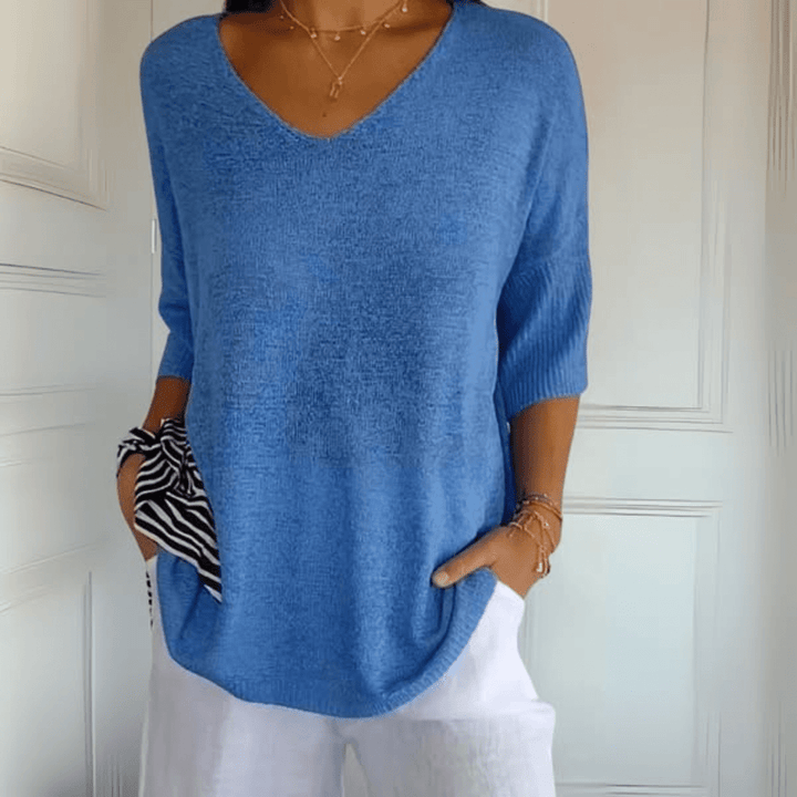 Olivia Sydney - V-Neck Knit Top