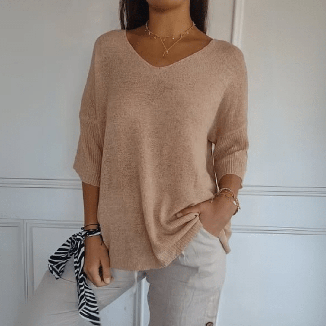 Olivia Sydney - V-Neck Knit Top