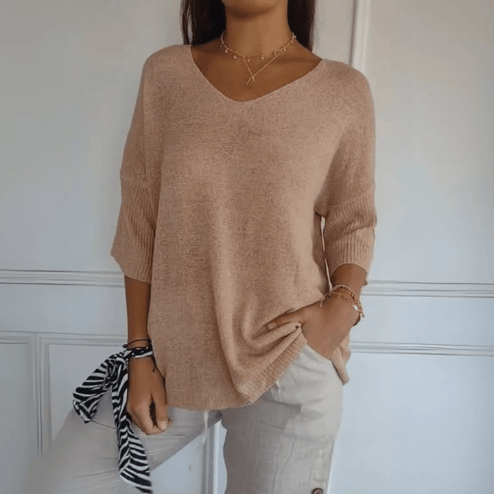 Olivia Sydney - V-Neck Knit Top