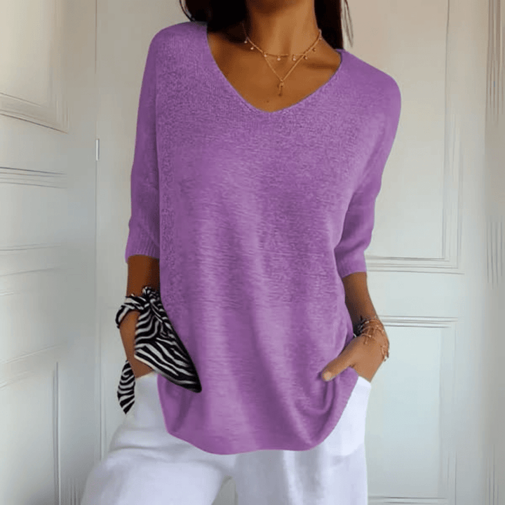 Olivia Sydney - V-Neck Knit Top