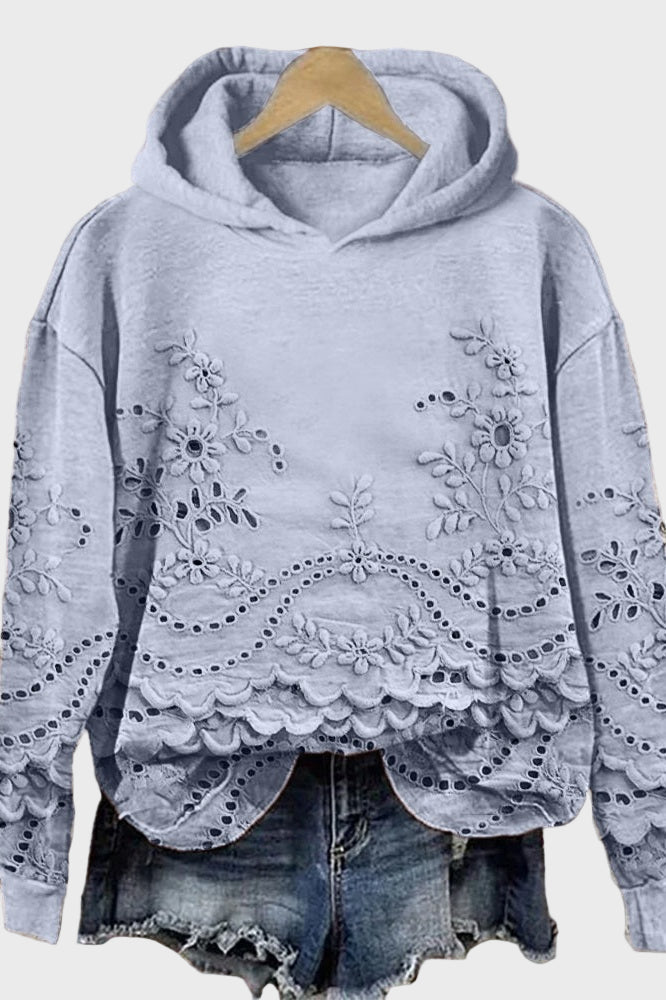 Olivia Sydney - Lace Hooded Sweatshirt