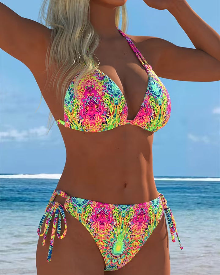 Olivia Sydney - Printed Halter Neck Bikini