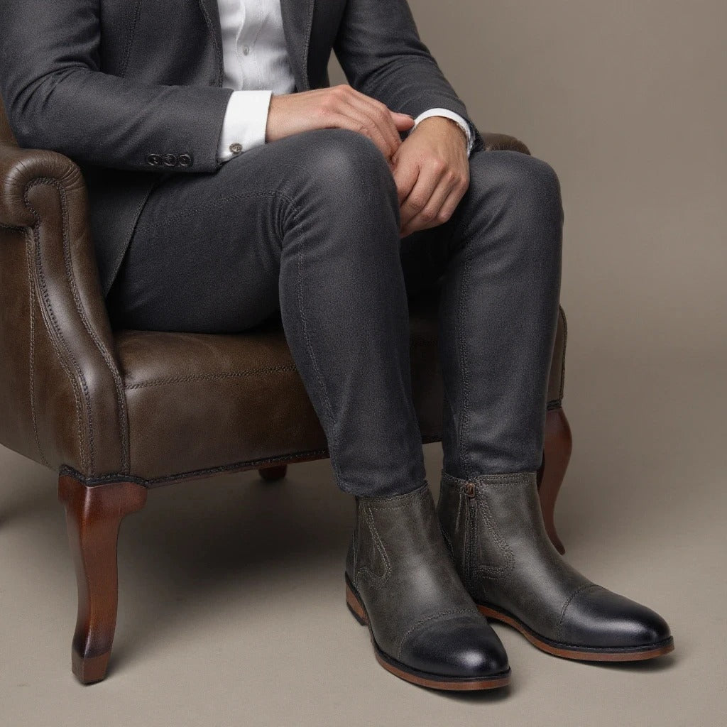 Olivia Sydney - Leather Chelsea Boots