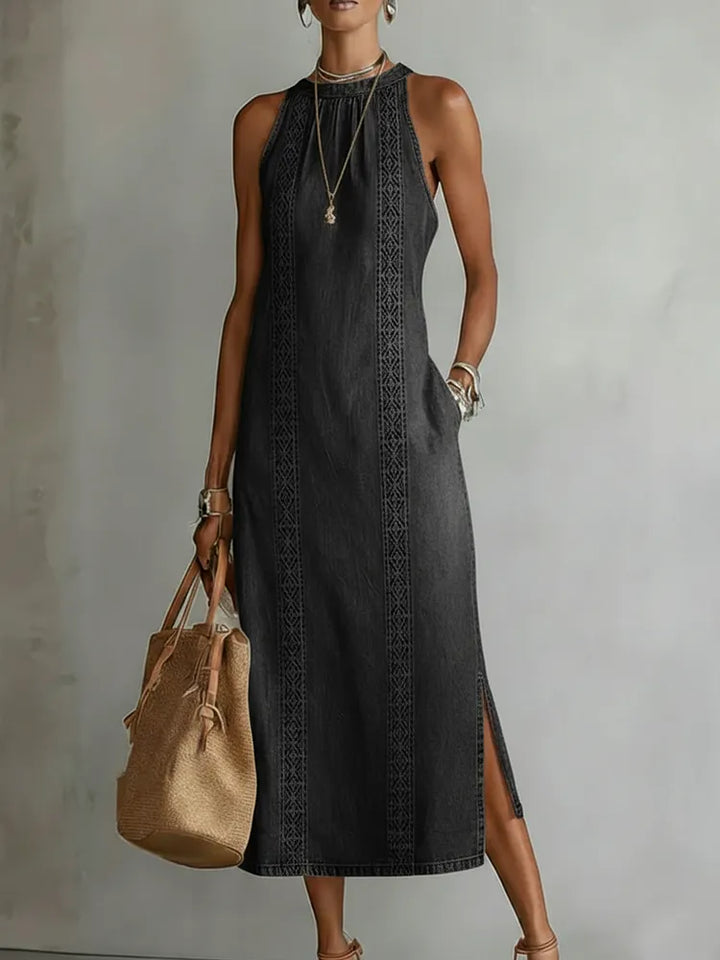 Olivia Sydney - Retro Lace Denim Dress