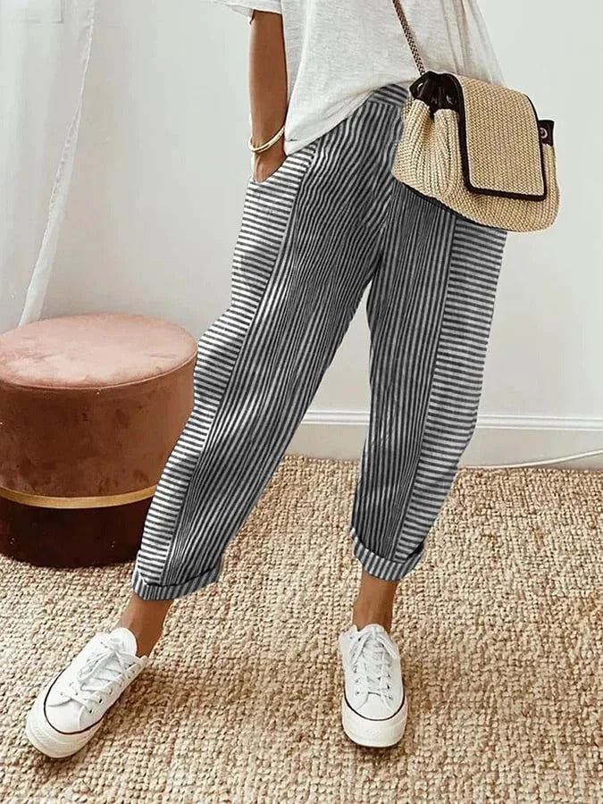 Olivia Sydney - Comfortable Seasonal Striped Pants
