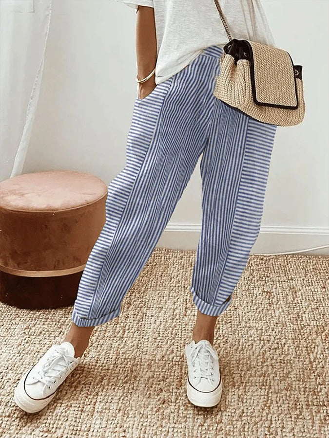 Olivia Sydney - Comfortable Seasonal Striped Pants