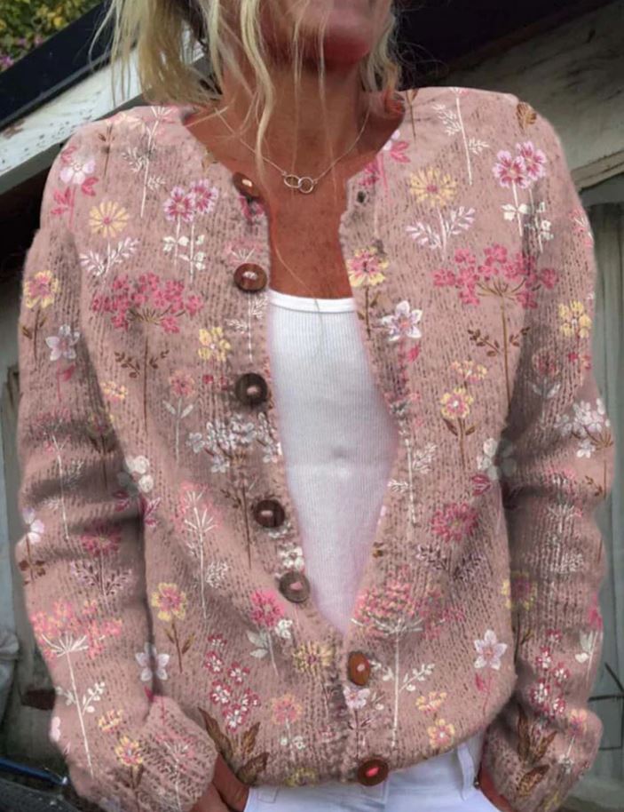 Olivia Sydney - Elegant Floral Print Cardigan