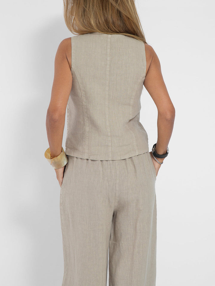 Olivia Sydney - Wide Leg Pants Set with Vest