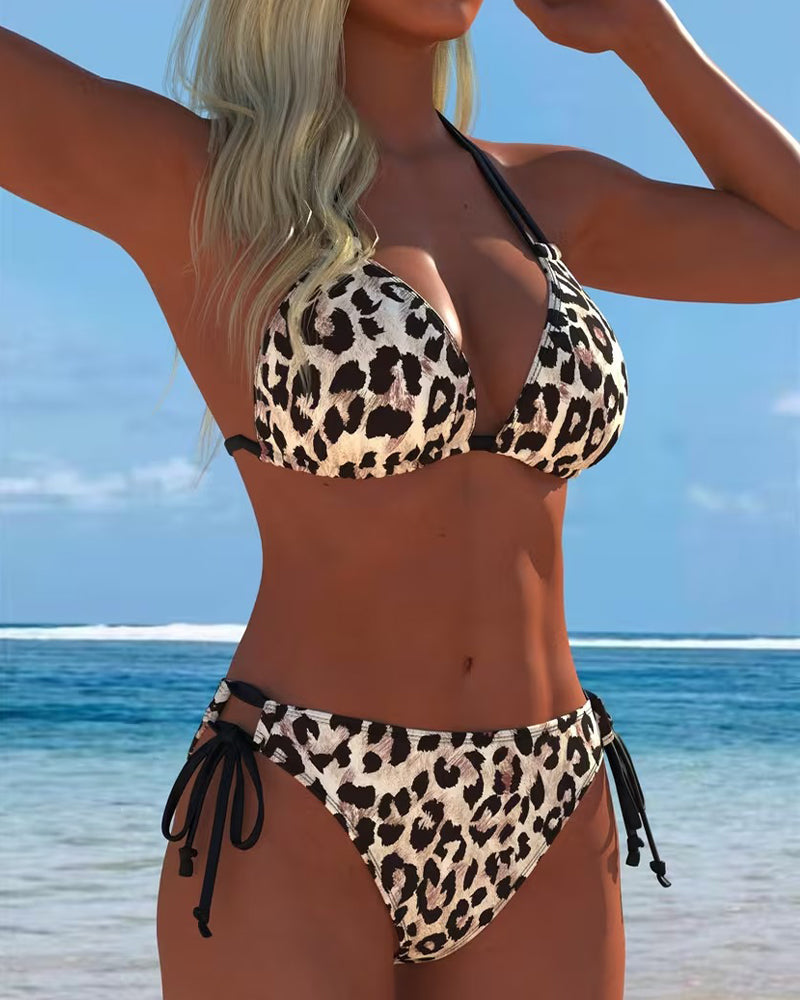Olivia Sydney - Printed Halter Bikini