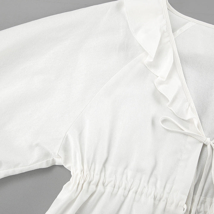 Olivia Sydney - Ruffle and Tie Blouse with Shorts Set