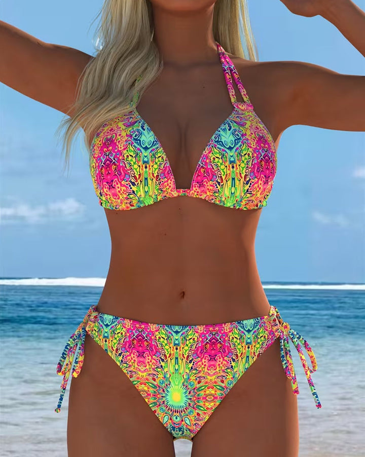 Olivia Sydney - Printed Halter Neck Bikini