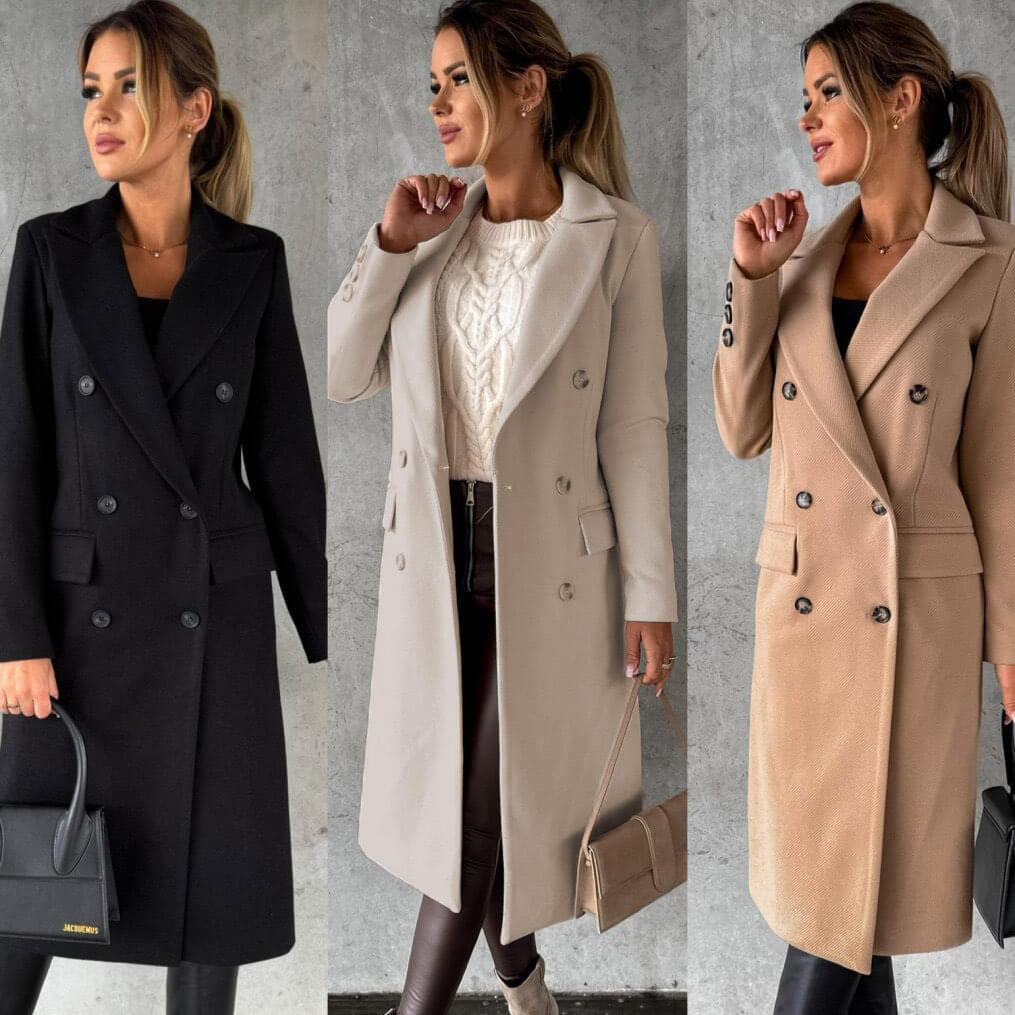 Olivia Sydney - Long Coat with Double Buttons