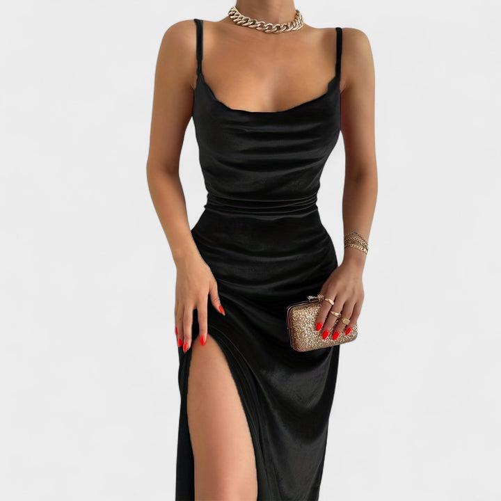 Olivia Sydney - Velvet Dress with Slit