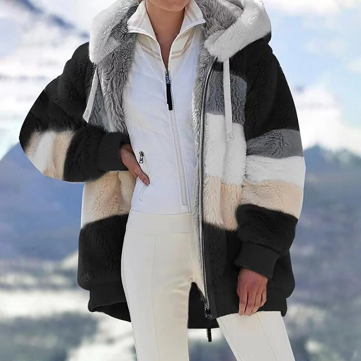 Olivia Sydney - Contrast Quilted Lambswool Coat