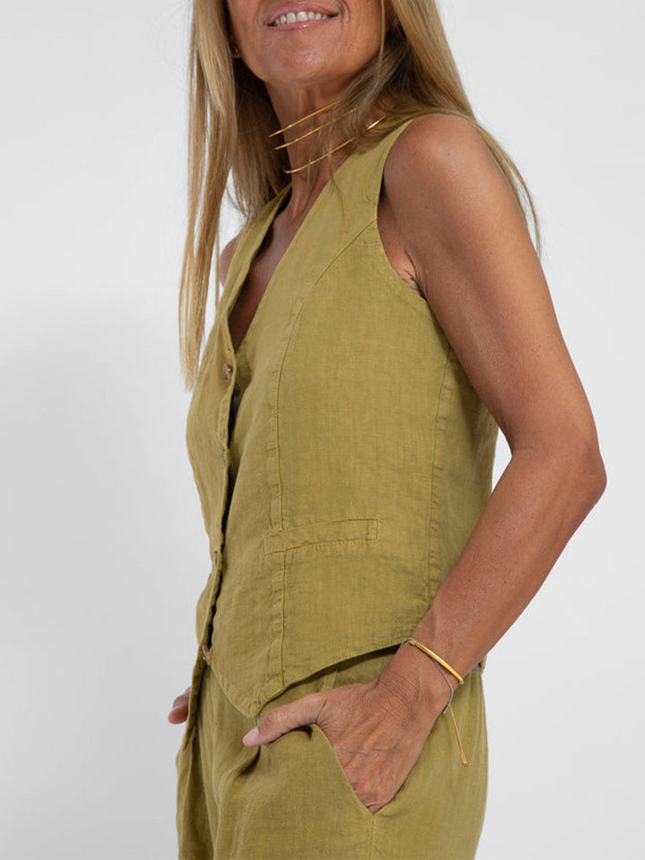 Olivia Sydney - Wide Leg Pants Set with Vest