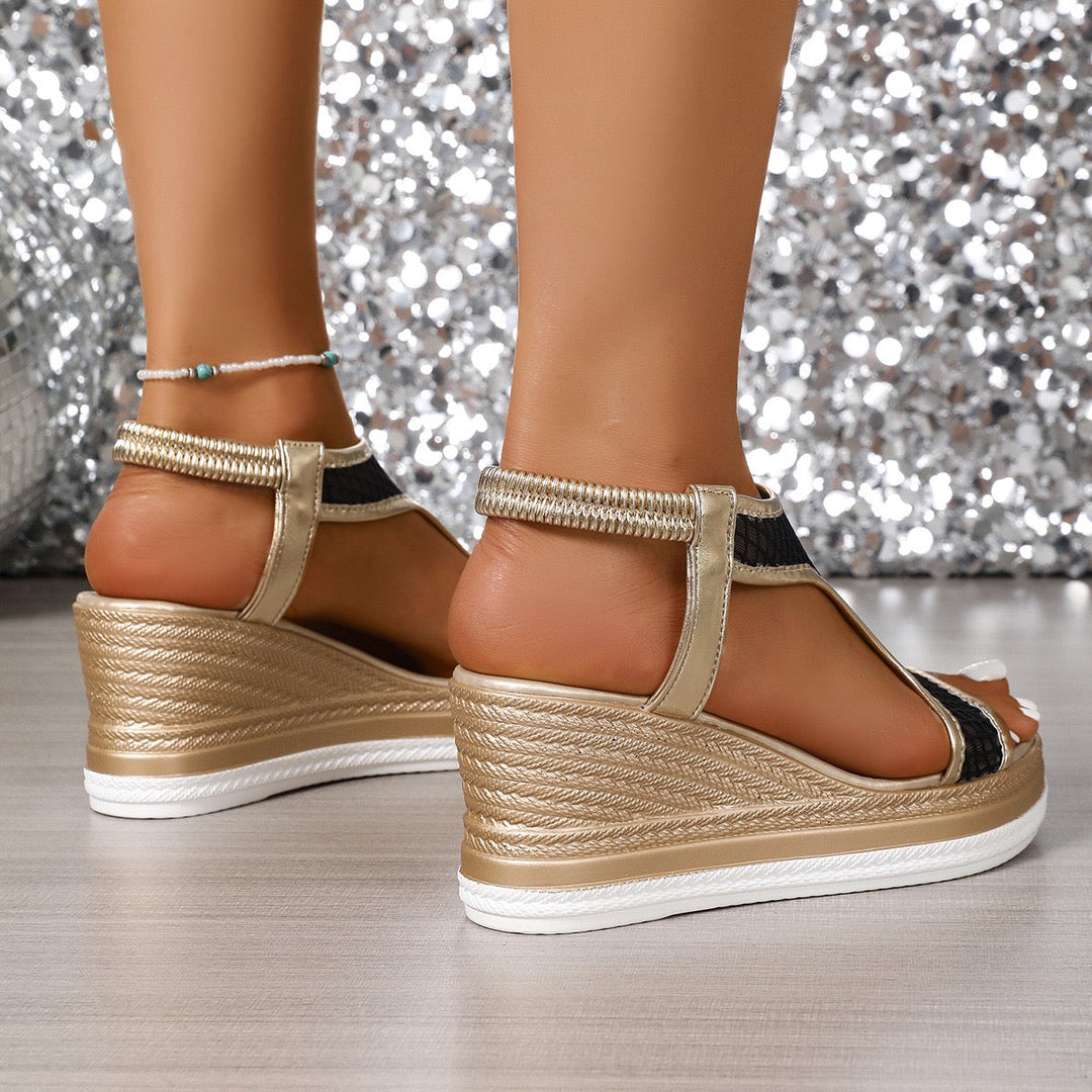 Olivia Sydney - Mesh High-Heeled Sandals for Confident Pairing