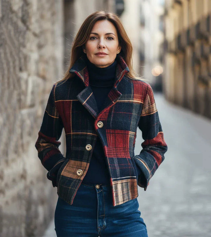 Olivia Sydney - Vintage Plaid Warm Coat, a Timeless Style