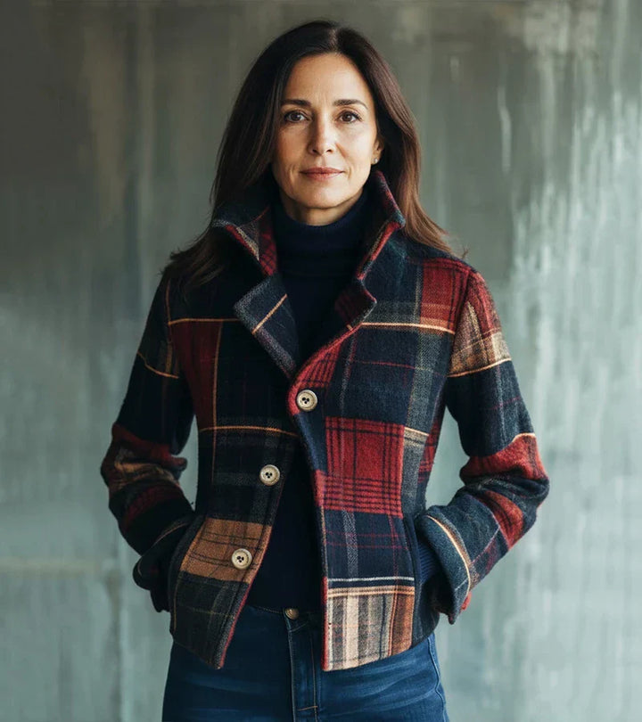 Olivia Sydney - Vintage Plaid Warm Coat, a Timeless Style