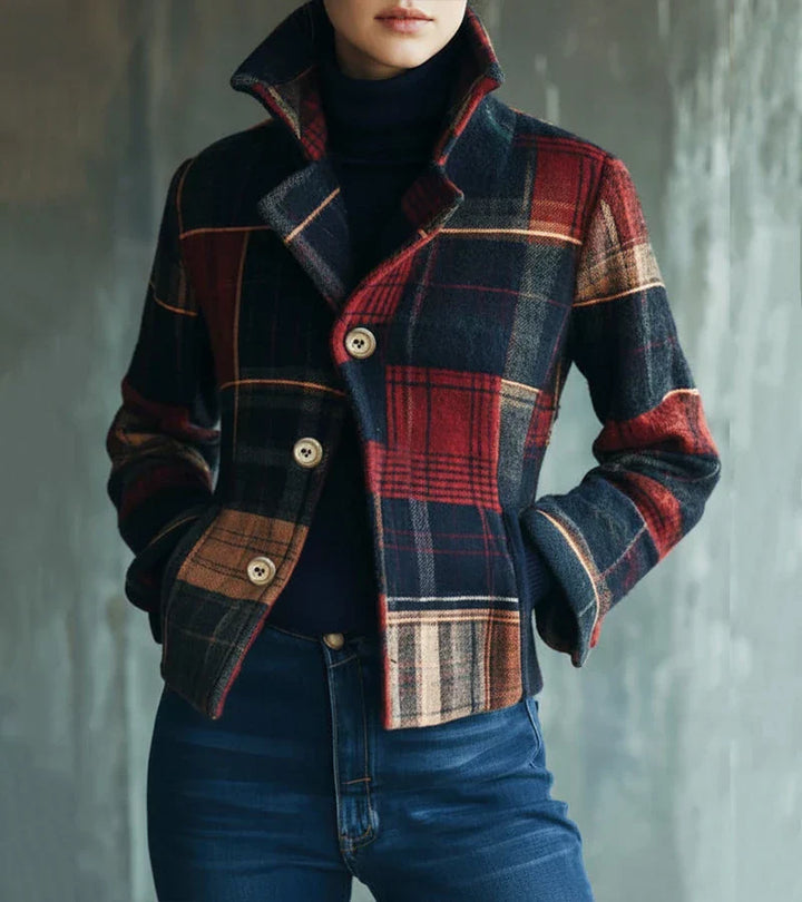 Olivia Sydney - Vintage Plaid Warm Coat, a Timeless Style