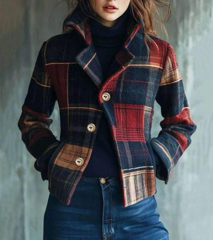 Olivia Sydney - Vintage Plaid Warm Coat, a Timeless Style