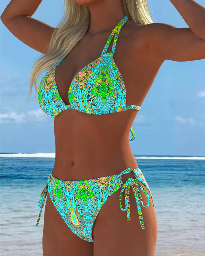 Olivia Sydney - Printed Halter Neck Bikini