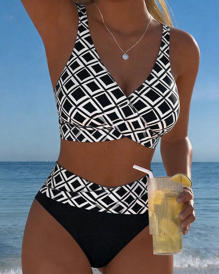 Olivia Sydney - High-Cut Printed Bikini