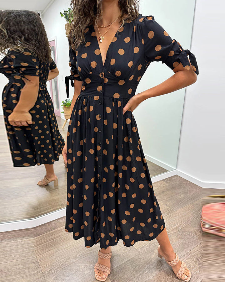 Olivia Sydney - Elegant Polka Dot Dress
