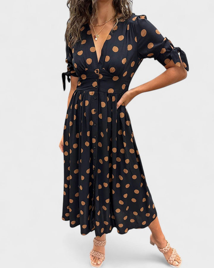 Olivia Sydney - Elegant Polka Dot Dress