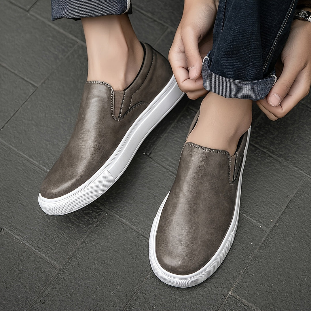 Olivia Sydney - Casual Leather Slip-Ons