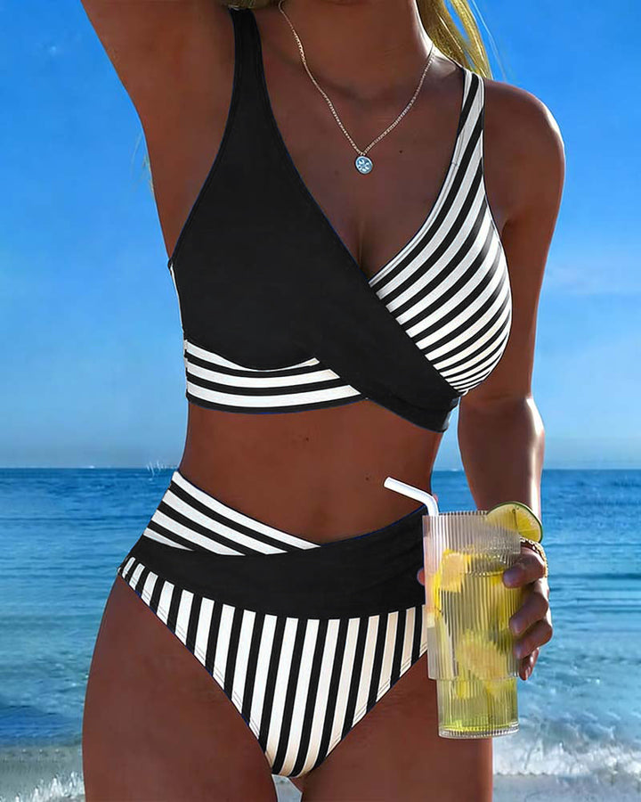 Olivia Sydney - Elegant Striped Bikini